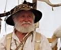 Mountain man from Montana selling his crafts