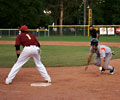 Cheyenne Grizzlies diving for 1st base