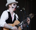 Mortimer Leech playing lead guitar for Widow's Bane