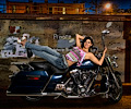 Yenny with Harley model shoot