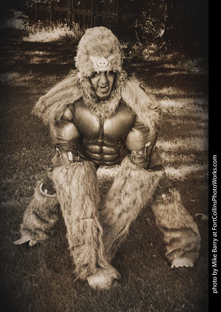 David - Ape man model shoot