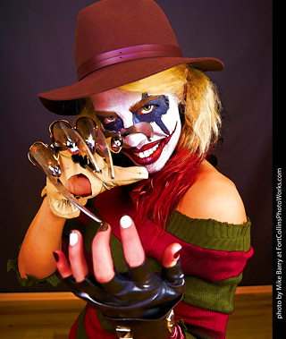 Freddy Krueger/Harley Quinn model shoot - Mandy