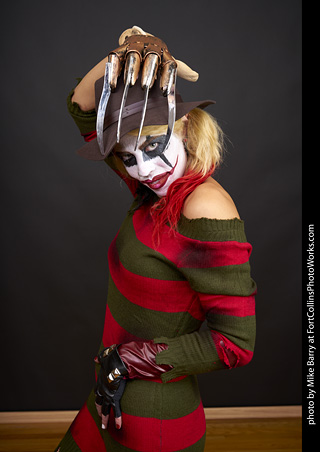 Freddy Krueger/Harley Quinn model shoot - Mandy