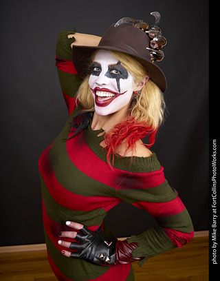 Freddy Krueger/Harley Quinn model shoot - Mandy