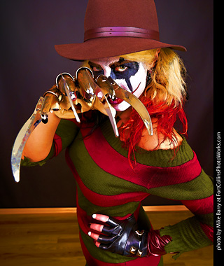 Freddy Krueger/Harley Quinn model shoot - Mandy
