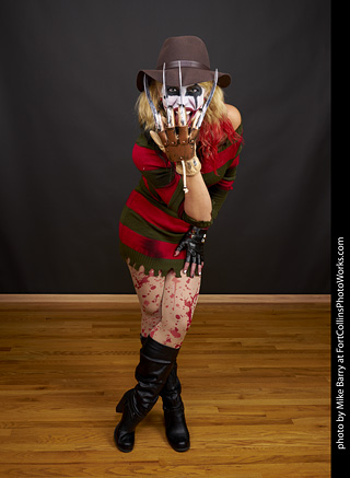 Freddy Krueger/Harley Quinn model shoot - Mandy