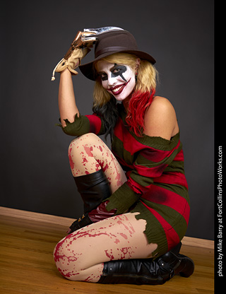 Freddy Krueger/Harley Quinn model shoot - Mandy