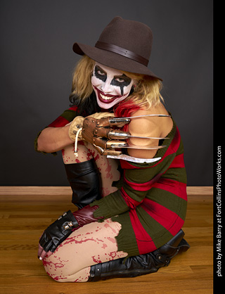 Freddy Krueger/Harley Quinn model shoot - Mandy