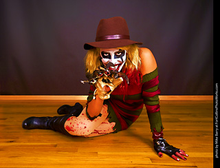 Freddy Krueger/Harley Quinn model shoot - Mandy