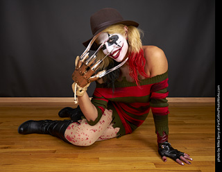 Freddy Krueger/Harley Quinn model shoot - Mandy