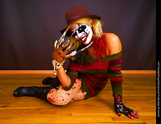 Freddy Krueger/Harley Quinn model shoot - Mandy