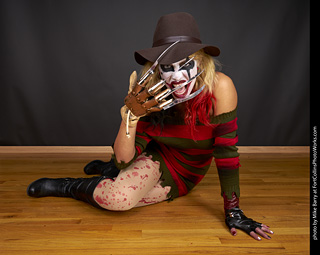 Freddy Krueger/Harley Quinn model shoot - Mandy