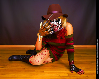 Freddy Krueger/Harley Quinn model shoot - Mandy