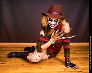 Freddy Krueger/Harley Quinn model shoot - Mandy