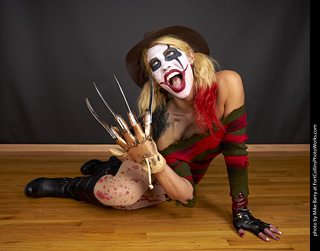 Freddy Krueger/Harley Quinn model shoot - Mandy