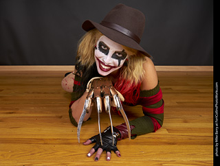 Freddy Krueger/Harley Quinn model shoot - Mandy