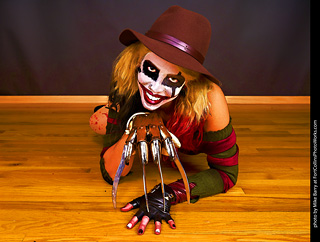 Freddy Krueger/Harley Quinn model shoot - Mandy