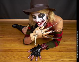 Freddy Krueger/Harley Quinn model shoot - Mandy