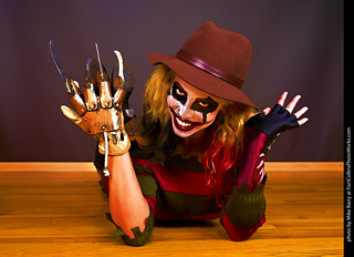 Freddy Krueger/Harley Quinn model shoot - Mandy