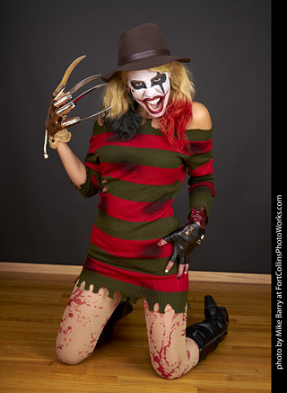 Freddy Krueger/Harley Quinn model shoot - Mandy