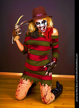 Freddy Krueger/Harley Quinn model shoot - Mandy