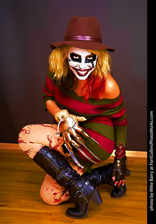Freddy Krueger/Harley Quinn model shoot - Mandy