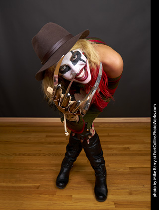 Freddy Krueger/Harley Quinn model shoot - Mandy