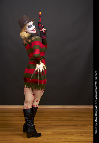 Freddy Krueger/Harley Quinn model shoot - Mandy