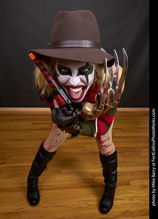 Freddy Krueger/Harley Quinn model shoot - Mandy