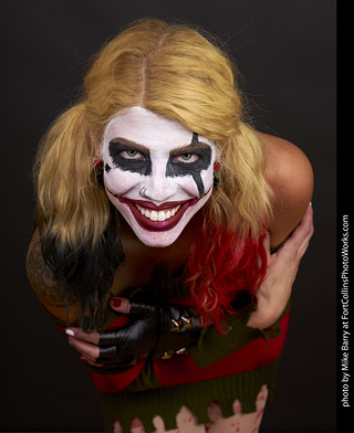 Freddy Krueger/Harley Quinn model shoot - Mandy