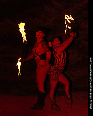 Stephanie and Megan - Fire Performers