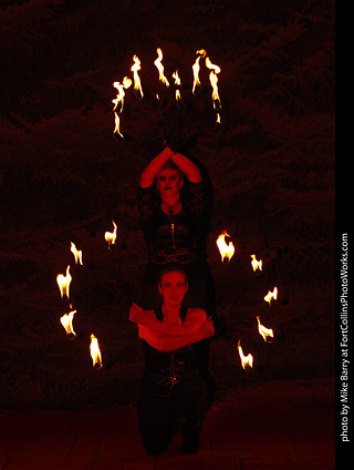 Katherine and Emily - Fire Performers