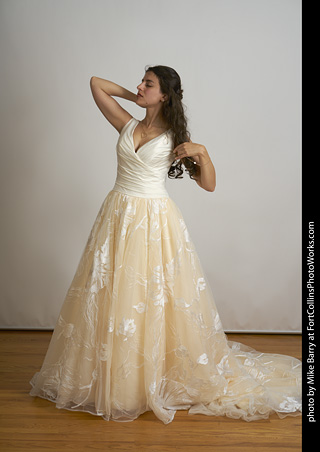 Wedding dress model shoot