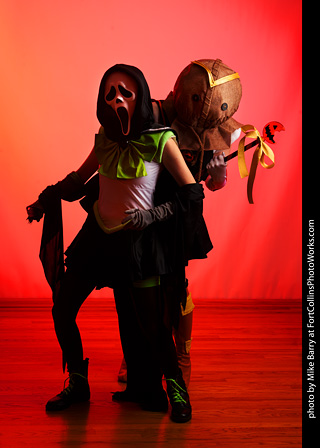 Alex and Nova at the Halloween shoot