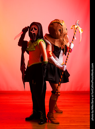 Alex and Nova at the Halloween shoot