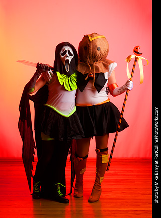 Alex and Nova at the Halloween shoot