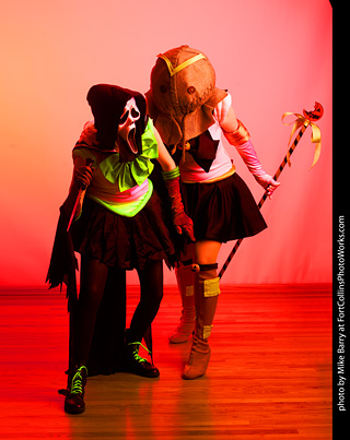 Alex and Nova at the Halloween shoot