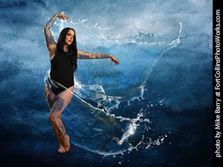 Paige water dress shoot