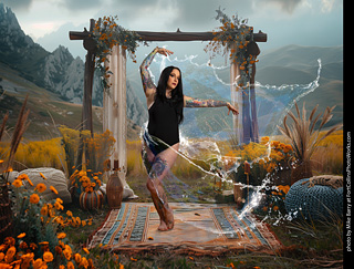 Paige in water dress