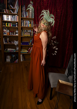 Shelly Mardi Gras model shoot