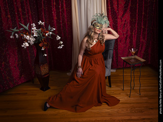 Shelly Mardi Gras model shoot