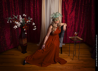 Shelly Mardi Gras model shoot