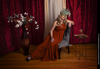 Shelly Mardi Gras model shoot