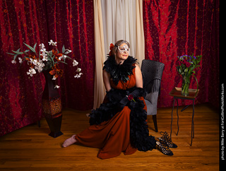 Shelly Mardi Gras model shoot