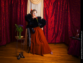 Shelly Mardi Gras model shoot