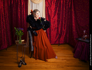 Shelly Mardi Gras model shoot