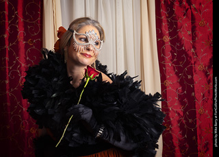 Shelly Mardi Gras model shoot