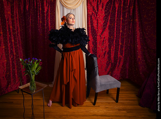 Shelly Mardi Gras model shoot