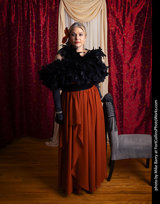 Shelly Mardi Gras model shoot